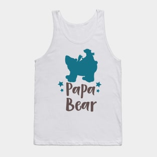 Papa Bear, Bear Cub, Cute Bear, Little Bear, Stars Tank Top